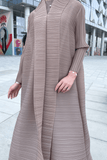 Allis Pleated Abaya with Closed Front