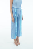 Paige Pleated Pants With Front Ruffles
