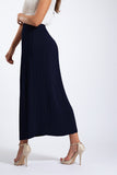 Katherine Small Pleat Straight Skirt (Shiny Fabric)
