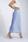 Andrea Small Pleat Straight Skirt (Matte Fabric)