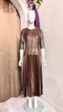Metallic Pleated Set
