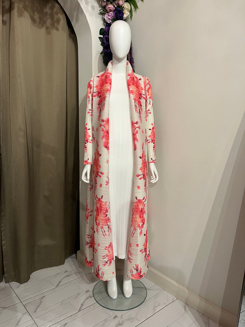 Off White with Bright pink
