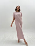 Charlotte Knife Pleat Short Sleeve Dress