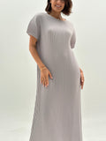 Charlotte Knife Pleat Short Sleeve Dress