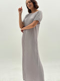 Charlotte Knife Pleat Short Sleeve Dress