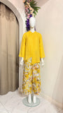 Sunny Yellow Asymmetrical Linen Set