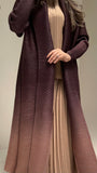 Ombre Abaya With Puff Sleeve