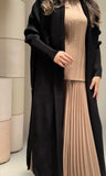 Abaya Pleated With Wide Lapel Collar