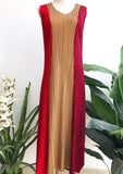 Denver sleeveless long dress with cardigan - Alita Pleat