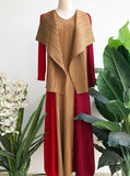 Denver sleeveless long dress with cardigan - Alita Pleat