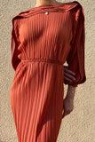 Ayla Boat Neck Knitted Long Sleeve Dress