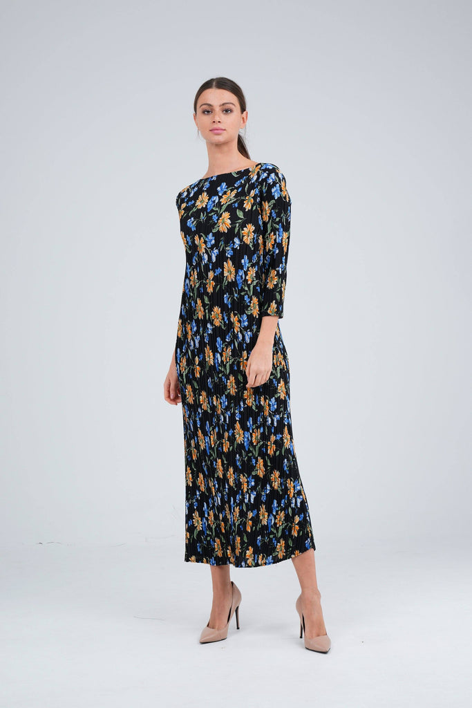 Black with Big Flowers