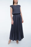 Blue Steel (00) | Pleated Dress