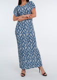 [Summer]Doreen Pleated Cap Sleeve Floral Dress