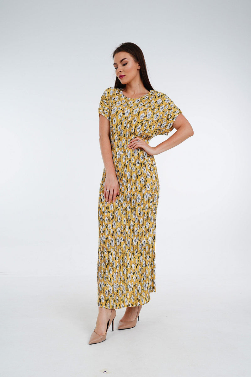 Light Yellow with White Flowers