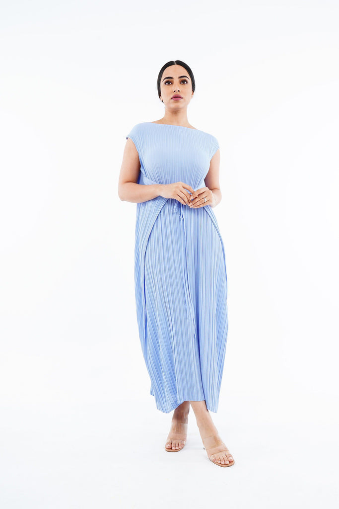 Baby Blue (04) | Pleated Dress