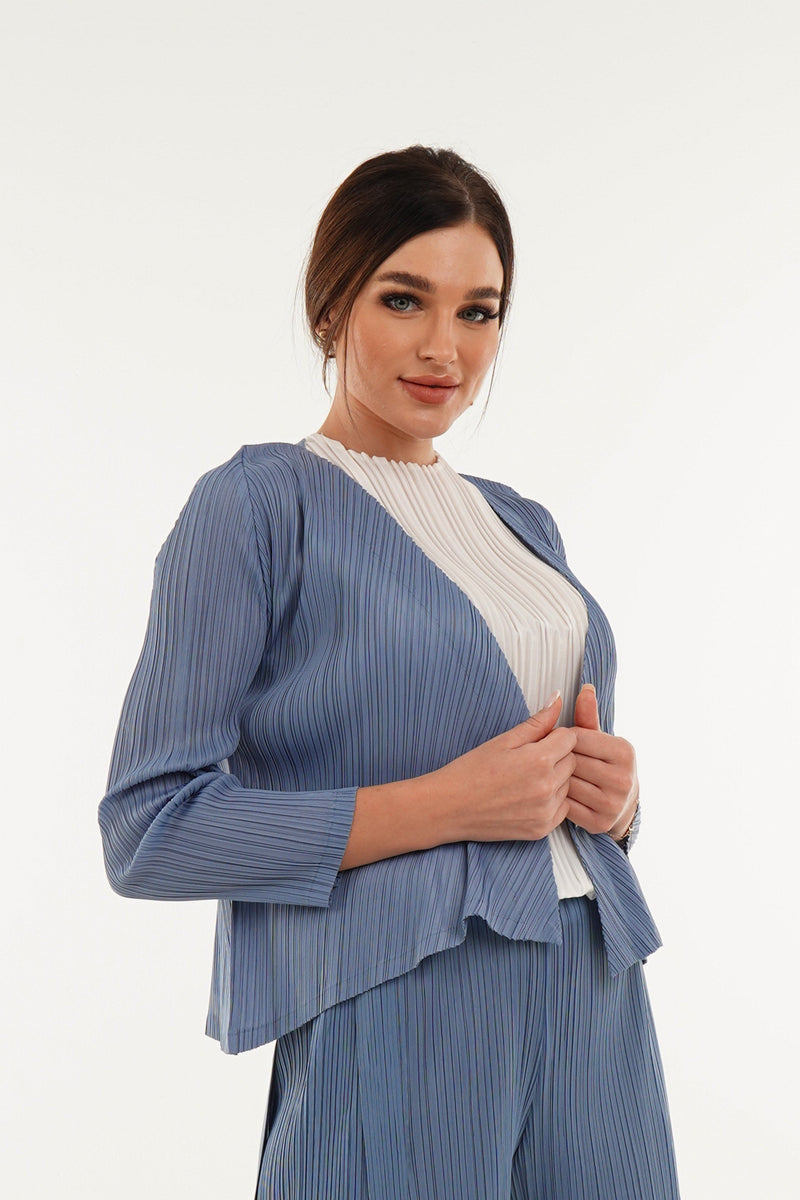 Baby Blue (00) | Pleated Dress