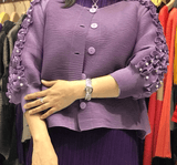 Lilly Jacket With Petaled Sleeves - Alita Pleat