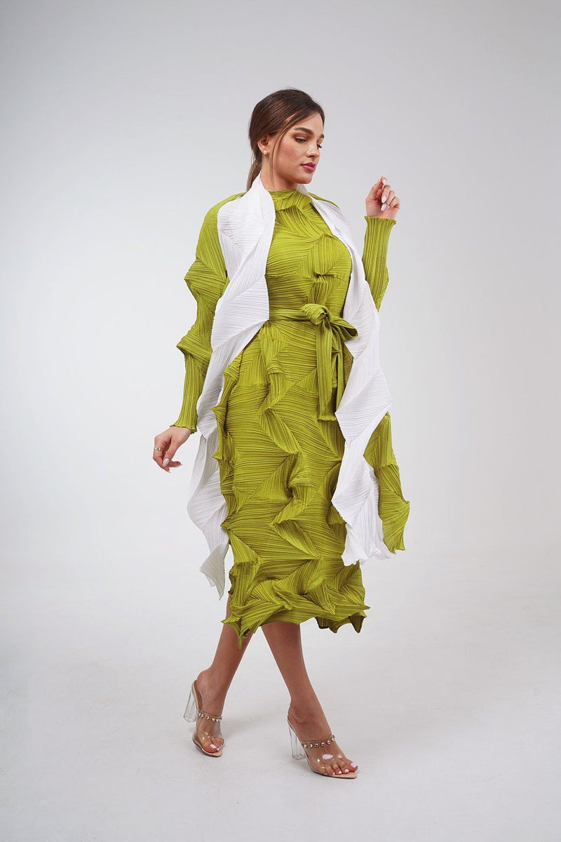 Celery | Pleated Dress