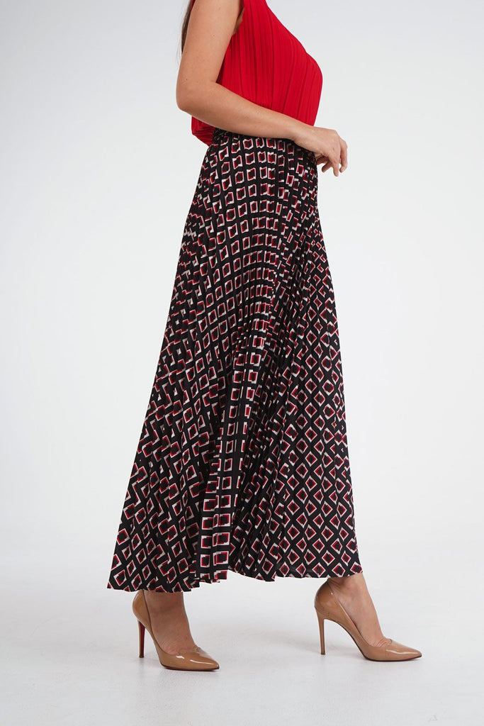 Black with Red White