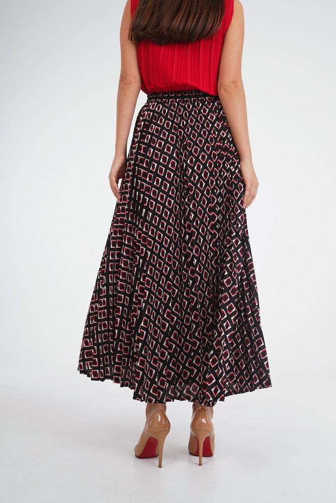 Black with Red White