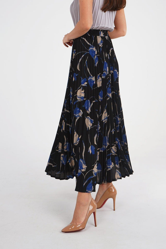 Black with Tulip Big Pattern