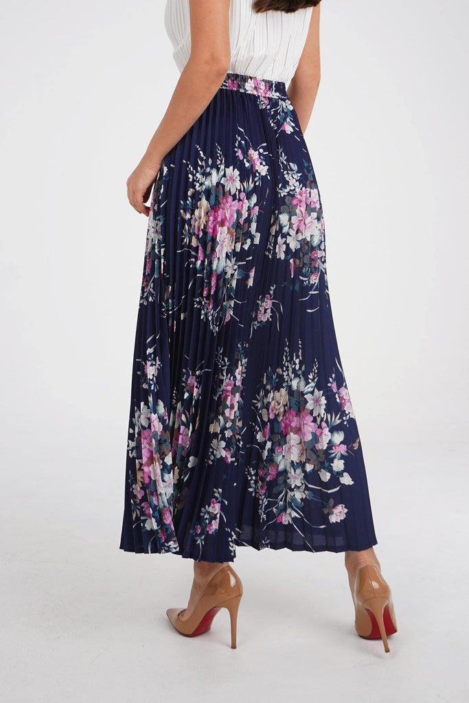 Navy with Flowers