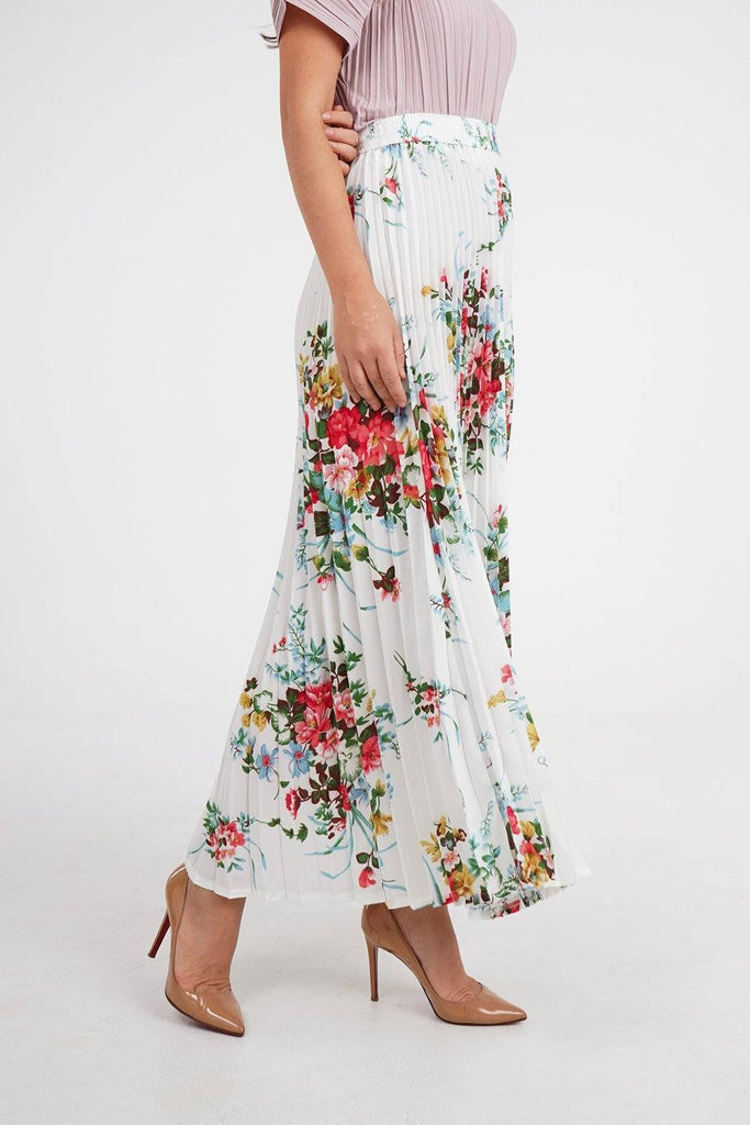 White with Flowers