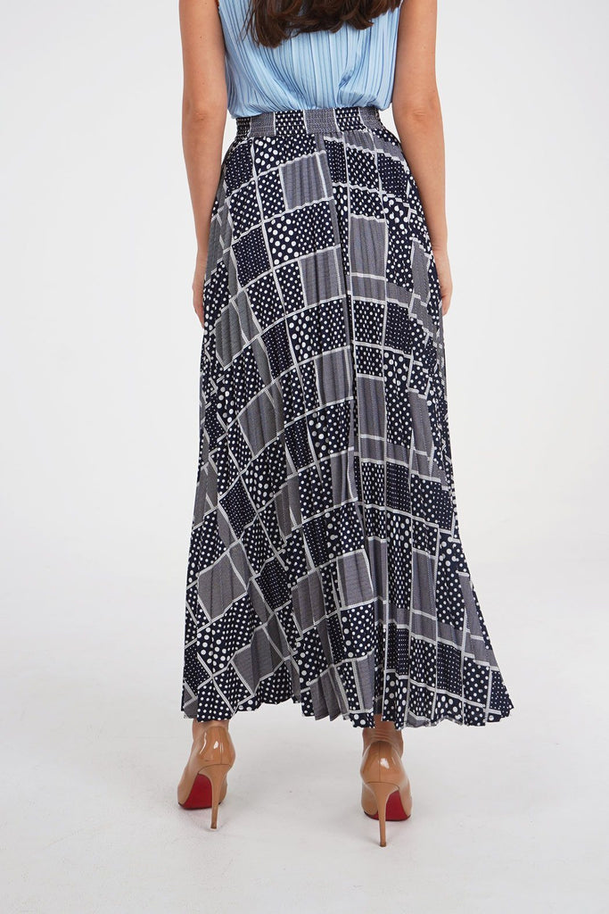 Navy with Polkadots