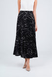Black with white print