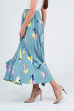 Turquoise with print