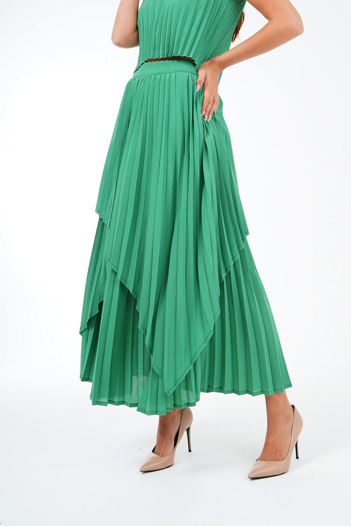 Emerald green wrap skirt shop