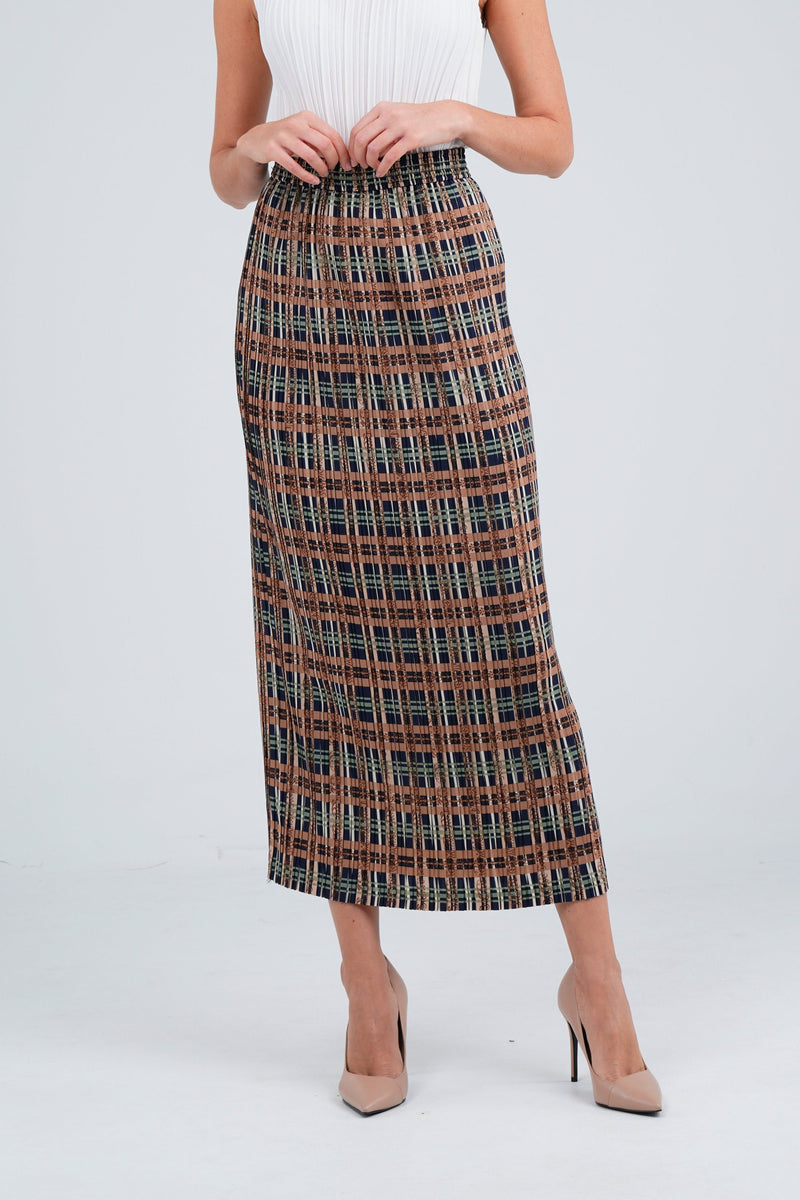 Beige Navy Straight Cut