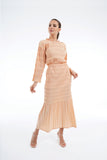 Peach | Pleated Dress