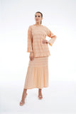 Peach | Pleated Dress