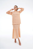 Peach | Pleated Dress