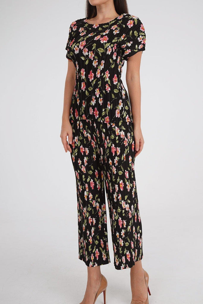 Black with Flowers
