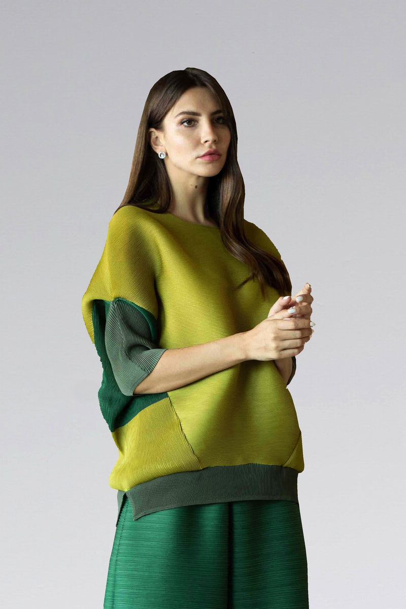 Green (05) | Pleated Dress