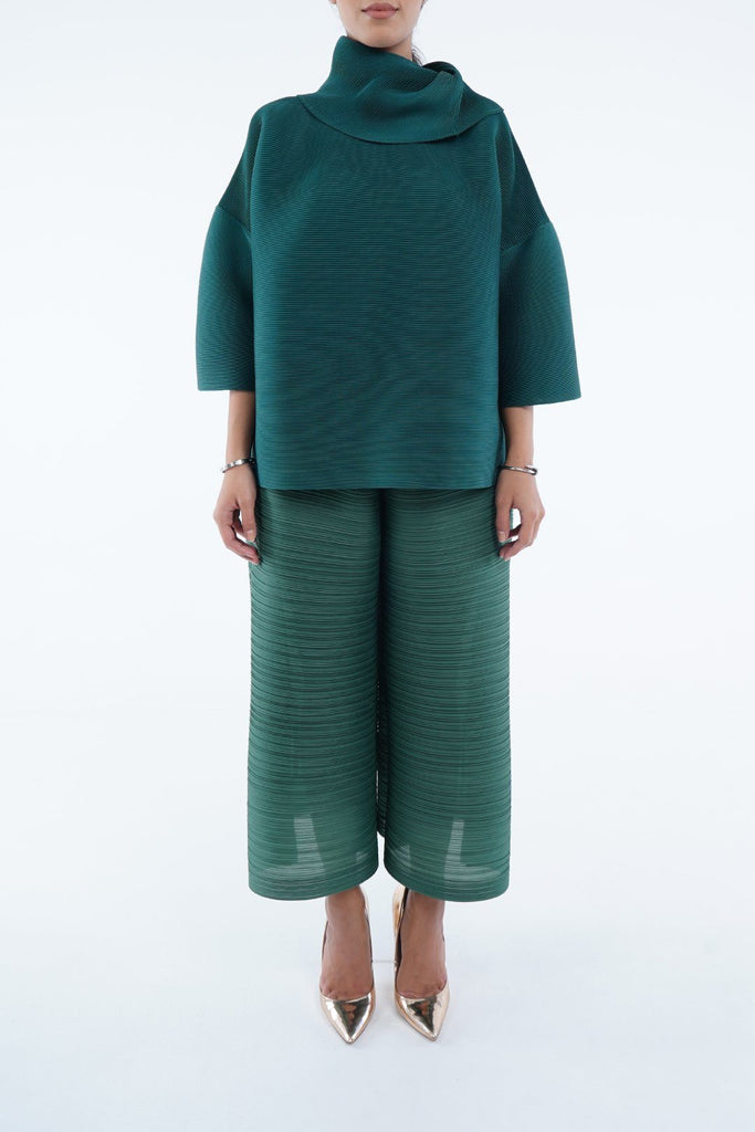 Emerald Green (01) | Dress Pleated