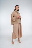 Beige (01) | Dress Pleated