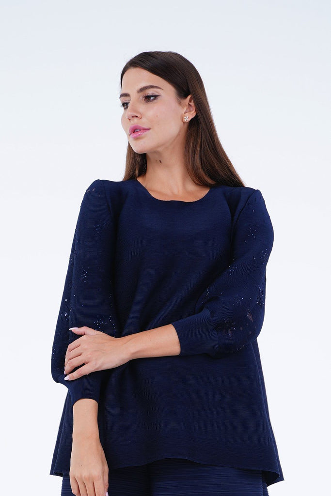 Indigo (04) | Dress Pleated