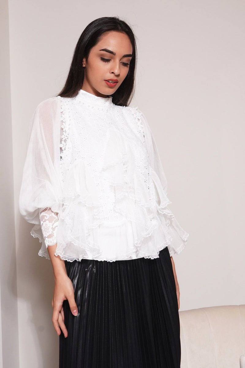 White | Dress Pleated