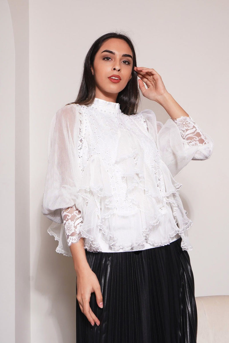 White | Dress Pleated