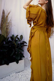 Honey mustard (04) | Pleated Dress