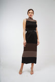 Brown (01) | Pleated Dress