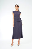 Dia Two Layer Pleated Dress With Narrow Waist