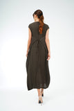 Olive Green (05) | Pleated Dress