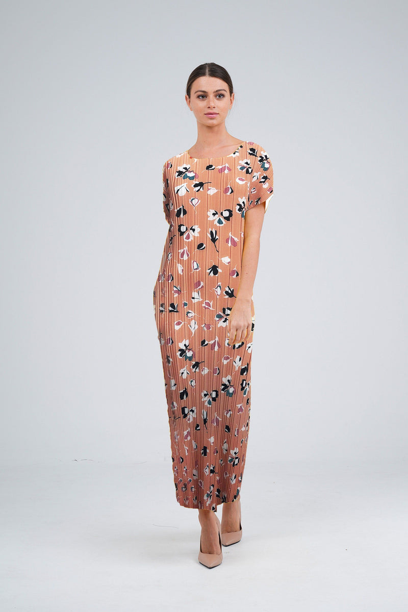 Flamingo with Purple Flowers