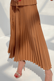 Priya Palazzo Pleated A-line Skirt