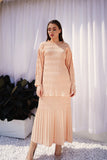 Peach | Pleated Dress